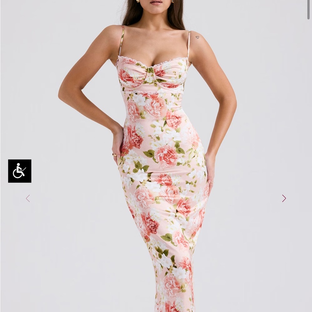 House of CB Pink Peony Floral dress